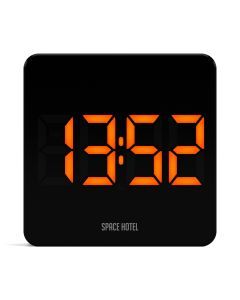 Newgate Space Hotel Orbatron Alarm Clock Black Case - Black Lens - Orange Led