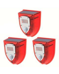Solar Motion Alarm with Dog Bark & Gunshot Sound (3 pcs)