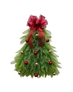 Hanging Christmas Tree Fabric Wreath Front Door Decoration