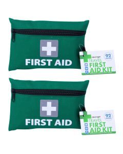 2x 92pcs Travel First Aid Kit - Emergency Medical Set for Work/Offices/Family