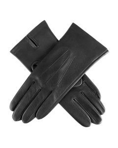 Dents Womens Three Point Leather Gloves in Black