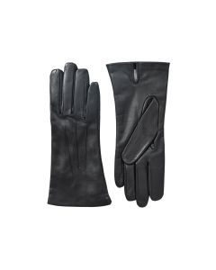 Dents Womens Silk-Lined Leather Gloves in Black