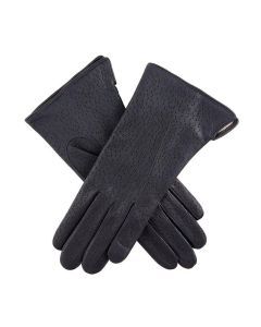 Dents Womens Imipec Leather Gloves Warm Winter Elegant - Navy