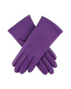 Dents Womens Emma Three-Point Leather Gloves - Amethyst