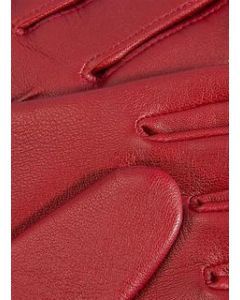 Dents Womens Emma Three-Point Leather Gloves - Berry Red