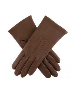 Dents Womens Emma Three-Point Leather Gloves - Chestnut