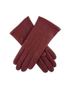 Dents Womens Three-Point Leather Gloves - Clared Red