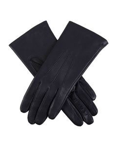 Dents Womens Emma Three-Point Leather Gloves - Navy