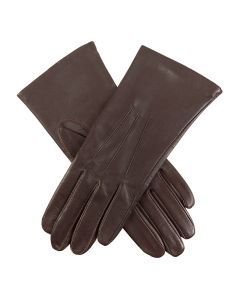 Dents Womens Elizabeth Silk Lined Leather Gloves - Mocca