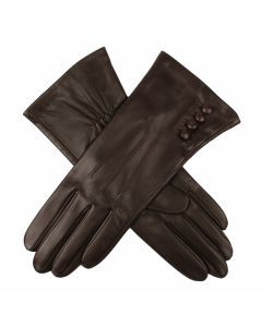 DENTS Womens Touch Screen Silk Lined Leather Gloves Ladies Warm Winter