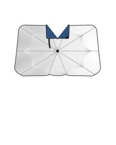 Car Sunshade Windshield Umbrella 360 Rotating Handle White