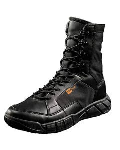 Mens Tactical Mid-Calf Combat Boots (Black No Zip)