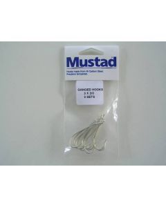 Mustad Pre-Rigged Gang Hooks 2/0 3 Hooks 3 Sets Kirby