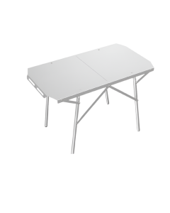 Outdoor Folding Table Heat-Resistant Silver