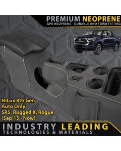 Toyota Hilux 8th Gen SR5, Rugged X & Rogue AUTO GP6 Premium Neoprene Console Organiser (Available)