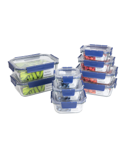 LocknLock 9-Piece Top Class Borosilicate Glass Food Storage Container Gift Set