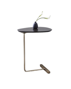 Simple Modern Side Table Iron Art Sofa Corner Table Lazy Bedside Reading Oval Coffee Table Tea Solid Wood Counter Top