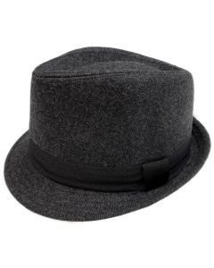 DENTS Wool Trilby Hat Stingy Brim w Band Fedora Warm Winter Fully Lined - Charcoal