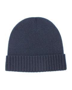 Dents Mens Wool Beanie Winter Rib Fine Knit Warm Hat Ski Turn Up - Navy