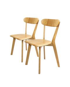 Levede 2x Dining Chairs Wooden Kitchen Chair Natural Lounge Cafe Restaurant
