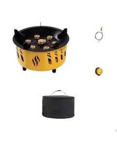 20000W 7-Core Camping Gas Stove Yellow
