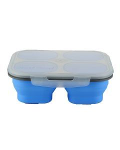 Collapsible Silicone 4 Compartment Storage Container