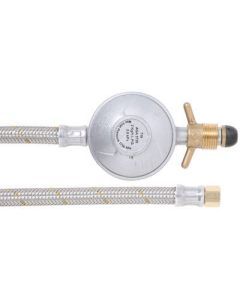 10mm SS Hose & Reg 2kg 1/4" FBSP x POL H/Wheel 600mm