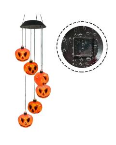 Spooky Solar Serenade: 6 Glowing Pumpkin Wind Chimes for Halloween