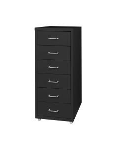 Levede 6 Drawer Office Cabinet Drawers Storage Cabinets Steel Rack Home Black