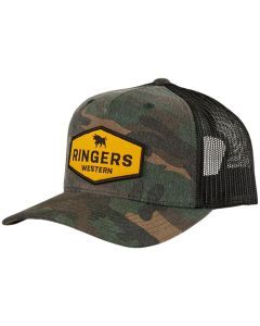 Ringers Western Scotty Kids Trucker Cap Mesh Back Adjustable Snapback in Camo