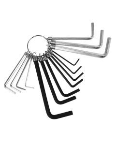 14pcs Hex Key Wrench Set Hexagon End  Kit Repair Hand Tools Key Ring
