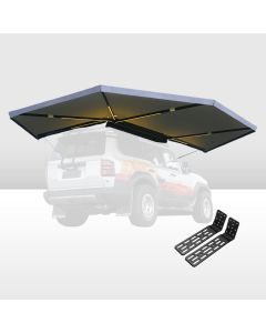 San Hima 270 Degree Awning Free-Standing Car Camping With L Brackets Driver Side