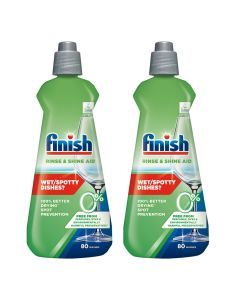 Finish 0% Dishwasher Rinse Aid 400ml x2