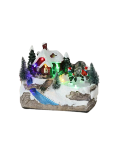 Rotating LED Christmas House Decoration with Music