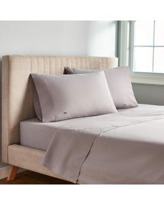 Lacoste California King 4-Piece Bed Sheet Set in Chambray Grey
