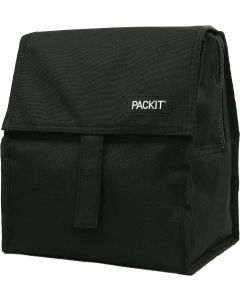 PACKIT Freezable Lunch Bag - Black (Picnic/Hiking/Travel Bag)