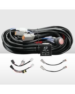 Lightfox 2 Way Dual Connector Plug & Play Smart Harness High Beam Driving Wiring kit