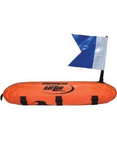 Mirage Torpedo Warning Float with Flag for Snorkelling, Spearfishing and Diving