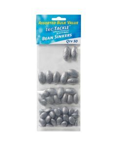 50 Pack of Jarvis Walker Assorted Bean Sinkers - Assorted Bulk Value Pack