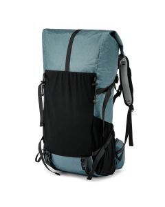 40L Waterproof Hiking And Camping Backpack Gray Blue