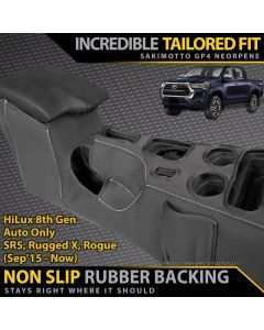 Toyota HiLux 8th Gen SR5, Rugged X & Rogue AUTO GP4 Neoprene Centre Console Organiser (Available)
