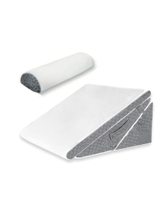 Adjustable Wedge Pillow Set Ergonomic Triangle Pillow Headrest Grey