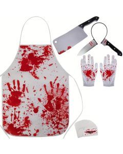Halloween Bloody Butcher Costume Set (35pcs)