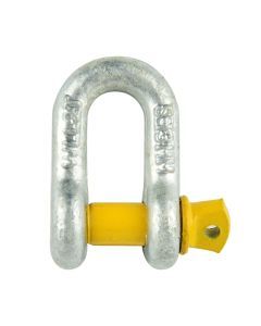 D Shackle 12mm 2T Rated Yellow