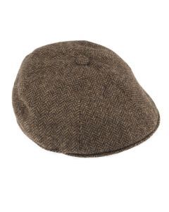 Dents Mens Abraham Moon Tweed Drivers Cap - Chocolate (Peaky Blinders Style)