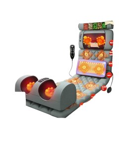 Electric Full Body Massage Mattress with Heat, Airbag, and Kneading Grey