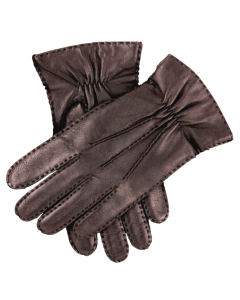 DENTS Mens Premium Kangaroo Leather Brown Gloves - Cashmere Lined