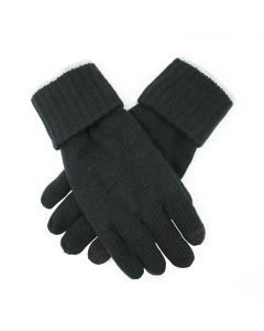 3M Thinsulate Mens Black/Grey Acrylic Knit Gloves with Cuff