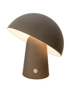 LED Cordless Mushroom USB Rechargeable Table Lamp - Dimming Night Light - Steel Grey