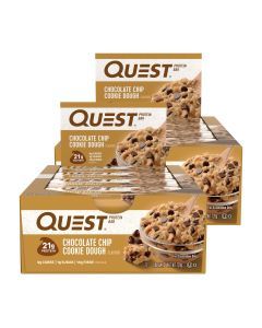 Quest Chocolate Chip Cookie Dough Protein Bars 12x60g x2